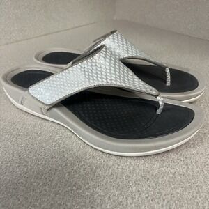 Dansko Sandals Womens 40 Leather Thong Cream Tan Leather‎ Casual 4602940124